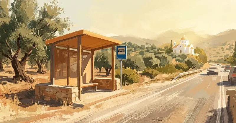 Bus stops missing at Agios Rafail pilgrimage site as new highway takes shape